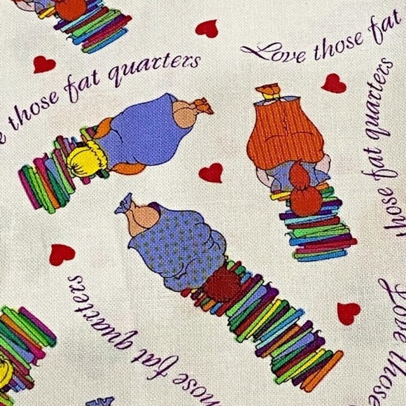1+1= 2 YDS Fabric Love Those Fat Quarters Scattered Ladies & Borders Becky & Me - Picture 11 of 13
